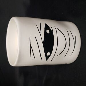 Rae Dunn NWT MUMMY KNOWS BEST Double Sided Mummy Face Caramel Popcorn C…